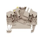 WEIDMULLER - Morsetto sezionatore di prova ZTR 2.5-2, molla autobloccante beige scuro per 2.5 mm², 10 A, 400 V. Con 2 collegamenti su 1 piano TS 35, V-0, Wemi.