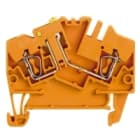 WEIDMULLER - Morsetto sezionatore di prova ZTR 2.5-2 OR, molla autobloccante arancione per 2.5 mm², 10 A, 400 V su TS 35. Numero di collegamenti: 2, piani: 1. Materiale Wemid, resistente al fuoco V-0.