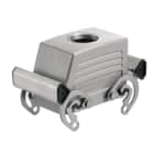 WEIDMULLER - Custodia connettore con connettori a innesto industriali, entrata cavo dall'alto e gancio trasversale in alto, dimensioni 4 e protezione IP65, modello HDC 10B TOBO 1M25G.