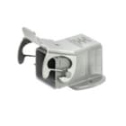 WEIDMULLER - Custodia HDC 04A SLU 1M20G con connettori a innesto industriali, gancio trasversale in basso, dimensione 1 e protezione IP65 in condizione innestata.