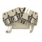 WEIDMULLER - Morsettiera passante molla autobloccante beige scuro 4 mm² 32 A 800 V 3 collegamenti 1 piano TS 35 V-0 Wemid 120 °C ZDU 4-2/3AN LSC. 1790520000