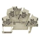 WEIDMULLER - Morsetto componibile a più piani, molla autobloccante, beige scuro, 2.5 mm², 800 V, numero di collegamenti: 4, numero di piani: 2, TS 35, V-0, Wemid ZDK 2.5-2.