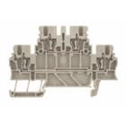 WEIDMULLER - Morsetto componibile a più piani, molla autobloccante, beige scuro, 1.5 mm², 500 V, numero di collegamenti: 4, numero di piani: 2, TS 35, V-0, Wemid ZDK 1.5.
