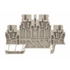 WEIDMULLER - Morsetto componibile a più piani, molla autobloccante, beige scuro, 1.5 mm², 500 V, numero di collegamenti: 4, numero di piani: 2, TS 35, V-0, Wemid ZDK 1.5.