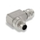 WEIDMULLER - Connettore circolare personalizzabile, Perno 90°, Collegamento a vite M12 da 6 a 8 mm, 4 poli, Collegamento schermato Sì, SAISW-M-4/8 M12.