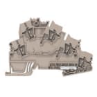 WEIDMULLER - Morsetto PE multistrato, molla autobloccante, beige scuro, 2.5 mm², 800 V, 4 collegamenti, 2 piani, TS 35, V-0, Wemid ZDKPE 2.5-2.