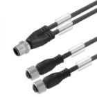 WEIDMULLER - Cavi adattatore sensore-attuatore, Linea di collegamento M12/M12, 4, 10 m, Conduttore doppio, connettore maschio diritto, 2 conn SAIL-ZW-M12BG-2/4-10U.