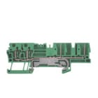 WEIDMULLER - Morsetto PE, Molla autobloccante, Verde/giallo, 2.5 mm², 500 V, 4 collegamenti, 1 piano, TS 35, V-0, Wemid ZTPE 2.5/4AN/2.