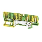 WEIDMULLER - Morsetto PE, Molla autobloccante, Verde/giallo, 2.5 mm², 500 V, 4 collegamenti, 1 piano, TS 35, V-0, Wemid ZTPE 2.5/4AN/4. 1815140000