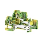 WEIDMULLER - Morsetto innestabile Verde/giallo 2.5 2.5 mm² Numero di collegamenti: 4 Numero di piani: 2 V-0 Wemid ZDT 2.5/2 PE.