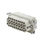 WEIDMULLER - Inserto di contatto femmina a innesto industriale HDC HEE 32 FC, 500V, 16A, 32 poli, collegamento a crimpare, dimensione 6.