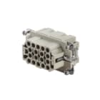 WEIDMULLER - Inserto di contatto femmina a innesto industriale HDC HEE 18 FC, 500V, 16A, 18 poli, collegamento a crimpare, dimensione 4.