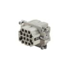 WEIDMULLER - Inserto di contatto femmina a innesto industriale HDC HEE 10 FC, 500V, 16A, 10 poli, collegamento a crimpare, dimensione 3.