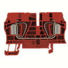 WEIDMULLER - Morsettiera passante molla autobloccante rosso 6 mm² 41 A 800 V 2 collegamenti 1 piano TS 35 V-0 Wemid 120 °C ZDU 6 RT.