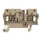 WEIDMULLER - Morsetto sezionatore di prova, Molla autobloccante, Beige scuro, 2.5 mm², 20 A, 500 V, Numero di collegamenti: 2, Numero di piani: 1, TS 35, V-0, Wemi ZTR 2.5/O.TNHE.