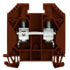 WEIDMULLER - Morsettiera passante marrone 16 mm² 76 A 1000 V WDU 16 BR, Collegamento a vite, TS 35, V-0, Wemid resistente fino a 130 °C.