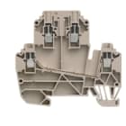 WEIDMULLER - Morsetto sezionatore di prova, Collegamento a vite, Beige scuro, 2.5 mm², 24 A, 500 V, Numero di collegamenti: 4, Numero di piani: 2, TS 35, V-0, Wemi WDK 2.5/TR-DU/O TNHE.