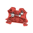 WEIDMULLER - Morsettiera passante a vite, rosso, 2.5 mm², 24 A, 800 V, 1 collegamento, TS 35, V-0, Wemid, 130 °C, WDU 2.5/1.5/ZR RT.