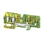 WEIDMULLER - Morsetto PE, collegamento ad innesto, verde/giallo, 4 mm², 800 V, numero di collegamenti: 4, numero di piani: 1, TS 35, V-0, Wemid ZTPE 4/4AN/2.