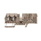 WEIDMULLER - Morsettiera passante beige scuro 4 mm² 32 A 800 V 2 collegamenti 1 piano TS 35 V-0 Wemid 120 ZT 4/4AN/2.
