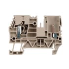 WEIDMULLER - Morsettiera passante molla autobloccante beige scuro 4 mm² 32 A 800 V numero di collegamenti 1 numero di piani 1 TS 35 V-0 Wemid 120 °C ZT 4/2AN/1.