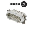 WEIDMULLER - Inserto di contatto maschio HDC HE 16 MP, connettori a innesto industriali, 500V, 16A, 16 poli, PUSH IN, dimensioni 6.