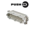 WEIDMULLER - Inserto di contatto maschio per connettori a innesto industriali, 500V, 16A, 24 poli, PUSH IN, dimensioni 8, HDC HE 24 MP.