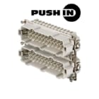 WEIDMULLER - Inserto di contatto maschio HDC HE 24 MP 25-48, connettori a innesto industriali, 500V, 16A, 24 poli, PUSH IN, grandezza 8.