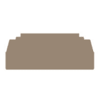 WEIDMULLER - Piastra terminale 87mm x 2mm Beige scuro WAP WTL6/3.