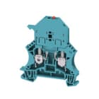 WEIDMULLER - Morsetto componibile portafusibile, collegamento a vite, blu, 6 mm², 6.3 A, 36 V, TS 35, V-0, Wemid, G- WSI 6/LD 10-36V BL.