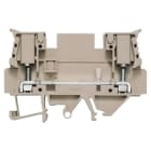 WEIDMULLER - Morsettiera passante a vite, Beige scuro, 6 mm², 41 A, 800 V, 2 collegamenti, 1 piano, TS 35, TS 32, V-0, Wemid, WTD 6/4 FF. 1887220000