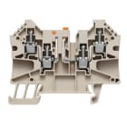 WEIDMULLER - Morsetto sezionatore di prova, collegamento a vite, beige scuro, 4 mm², 27 A, 500 V, numero di collegamenti: 4, numero di piani: 1, TS 35, V-0, Wemid WTR 4/ZZ.