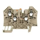 WEIDMULLER - Morsetto sezionatore di prova, collegamento a vite, beige scuro, 4 mm², 27 A, 500 V, numero di collegamenti: 4, numero di piani: 1, TS 35, V-0, Wemid WTR 4/ZZ STB.