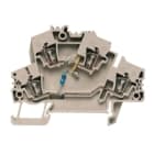 WEIDMULLER - Morsettiera portacomponenti Molla autobloccante Beige scuro 2.5 mm² 24 V Numero di collegamenti: 4 Numero di piani: 2 TS 35 V-0 Wemid ZDK 2.5-2/LD 24VUC 1905310000