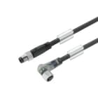 WEIDMULLER - Cavi sensore-attuatore preconfezionati, Linea di collegamento M8/M8, 4 poli, Lunghezza cavo 3m, maschio diritto-femmina angolato - SAIL-M8GM8W-4L3.0U.