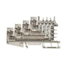 WEIDMULLER - Morsetto componibile a più piani, molla autobloccante, beige scuro, 2.5 mm², 250 V, numero di collegamenti: 16, numero di piani: 4, TS 35, V-0, Wemid ZRV 2.5/2.