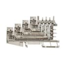 WEIDMULLER - Morsetto componibile a più piani, molla autobloccante, beige scuro, 2.5 mm², 250 V, numero di collegamenti: 16, numero di piani: 4, TS 35, V-0, Wemid ZRV 2.5/2.