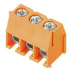 WEIDMULLER - Morsetto per circuito stampato, 160V, 17.5A, Passo 3.50mm, 1.5mm², 3 poli, Collegamento a pressione con staffa, Collegamento a saldatura PS 3.50/03/90 3.5SN OR BX.