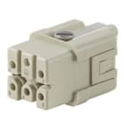 WEIDMULLER - Inserto di contatto femmina HDC HQ 5 FC, 250V, 16A, 5 poli, collegamento a crimpare, grandezza 1.
