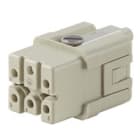 WEIDMULLER - Inserto di contatto femmina HDC HQ 5 FC, 250V, 16A, 5 poli, collegamento a crimpare, grandezza 1.