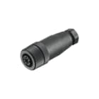 WEIDMULLER - Connettore circolare femmina diritto personalizzabile sul campo M12 4-6 mm 4 poli collegamento a vite sch SAIB-4/7-(KV)