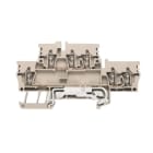 WEIDMULLER - Morsetto componibile a più piani, molla autobloccante, beige scuro, 2.5 mm², 800 V, numero di collegamenti: 6, numero di piani: 2, TS 35, V-0, Wemid ZDK 2.5/3AN DU-PE. 1924460000
