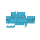 WEIDMULLER - Morsetto componibile a più piani, molla autobloccante, blu, 2.5 mm², 800 V, numero di collegamenti: 6, numero di piani: 2, TS 35, V-0, Wemid ZDK 2.5/3AN BL.