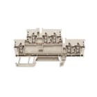 WEIDMULLER - Morsetto componibile a più piani, molla autobloccante, beige scuro, 2.5 mm², 800 V, numero di collegamenti: 6, numero di piani: 2, TS 35, V-0, Wemid ZDK 2.5/3AN.
