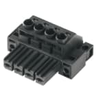 WEIDMULLER - Connettori per circuito stampato, 1000V, 57A, Passo 7.62mm, 10mm², 4 poli, Collegamento a vite, Box BVZ 7.62HP/04/180SFC SN BK BX. 1929760000