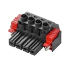 WEIDMULLER - Connettori per circuito stampato, 1000V, 57A, Passo 7.62mm, 10mm², 4 poli, Collegamento a vite, Box BVZ 7.62HP/04/180SF SN BK BX.