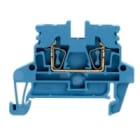 WEIDMULLER - Morsettiera passante molla autobloccante blu 2.5 mm² 24 A 800 V ZDU 2.5N BL TS 35 V-0 Wemid 120 °C 2 collegamenti 1 piano.