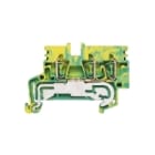 WEIDMULLER - Morsetto PE, Molla autobloccante, Verde/giallo, 2.5 mm², 800 V, 3 collegamenti, 1 piano, TS 35, V-0, Wemid ZPE 2.5N/3AN. 1933770000