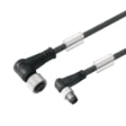 WEIDMULLER - Cavi sensore-attuatore M8/M12, 3 poli, 1.5m, maschio-femmina, SAIL-M8WM12W-3-1.5U.