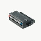 WEIDMULLER - Connettori per circuito stampato, 160V, 2.2A, Passo 3.50mm, 1.5mm², 10 poli, PUSH IN con attuatore, Box BL-I/O 3.50/10F NPN LED SN BK BX.